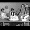 Jule Styne's 25th Anniversary in show business. From left to right: Dean Martin, Vincente Minnelli, Betty Comden, Arthur Freed, Jule Styne, Adolph Green